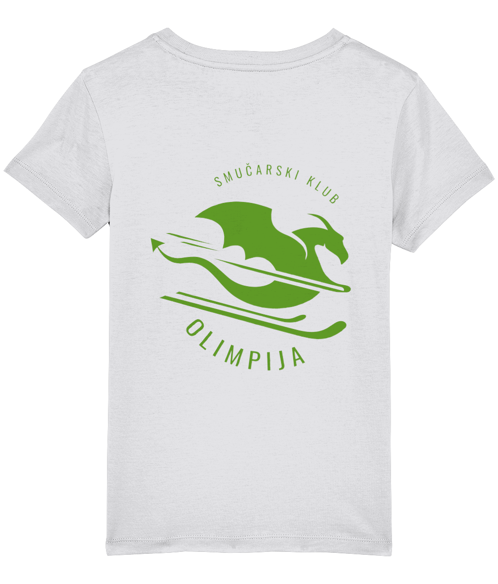 Otroška kratka majica - bela z zelenim zmajem - slika 4