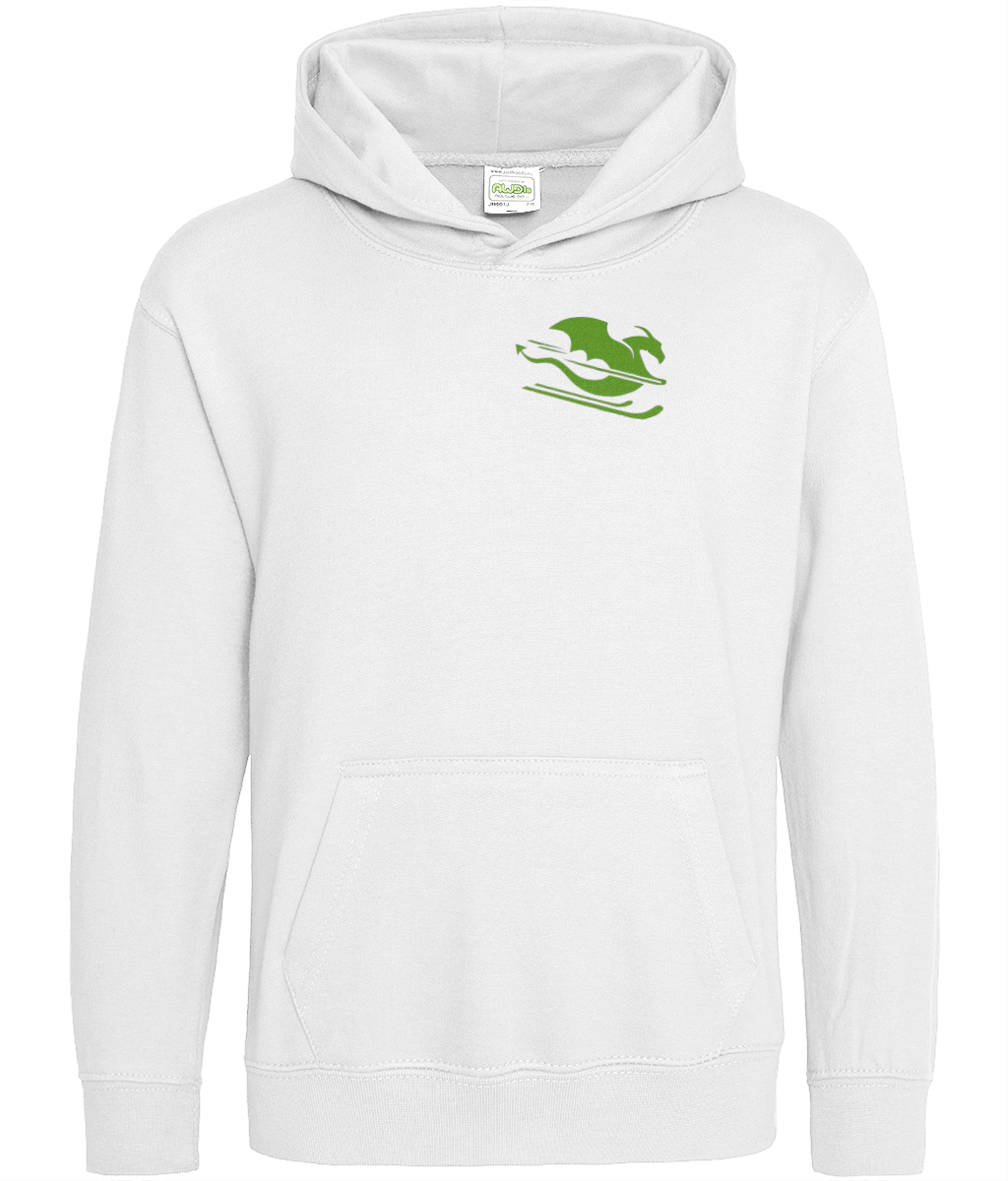 Otroški hoodie - bel z zelenim zmajem - slika 3