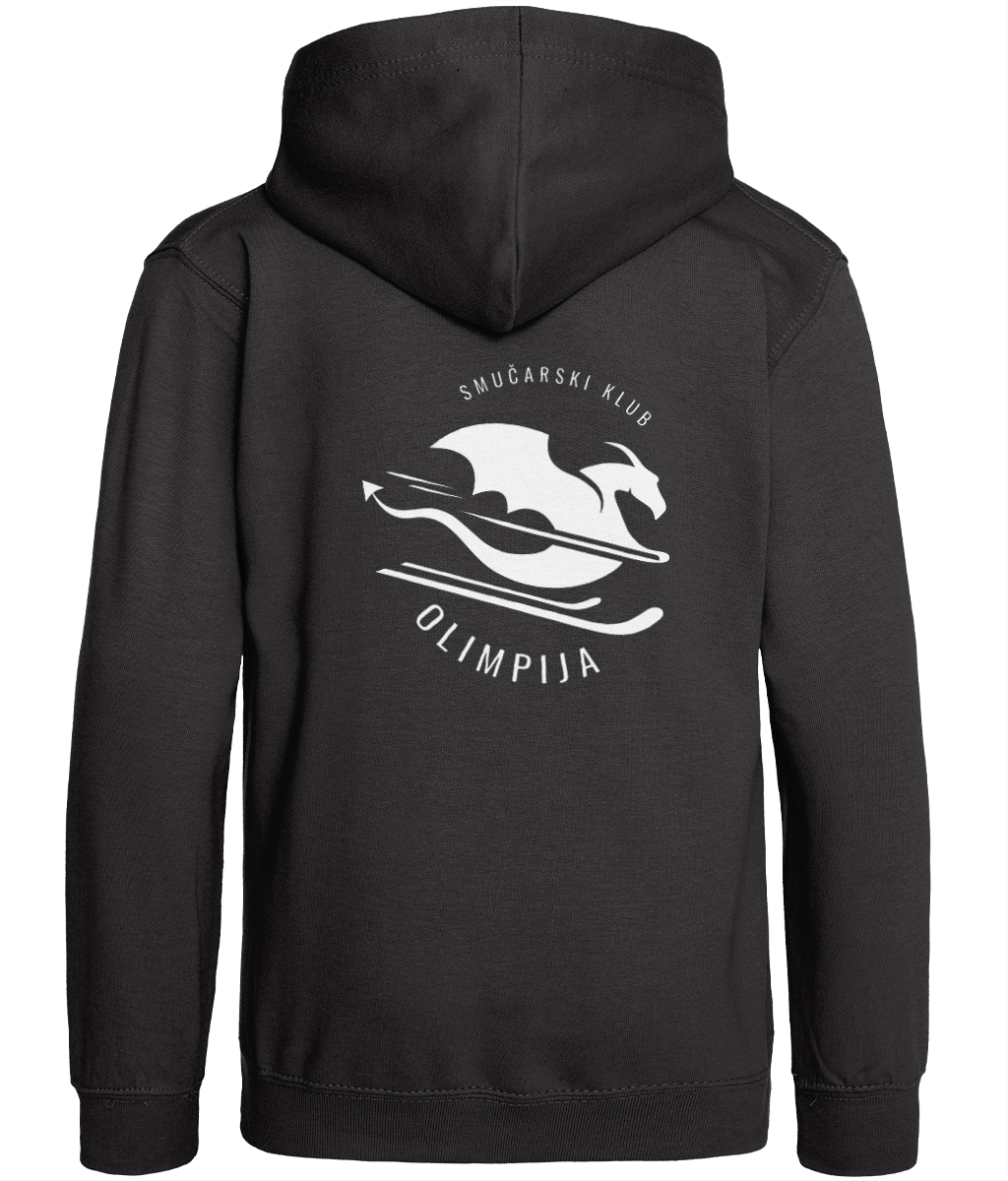 Otroški hoodie - črn z belim zmajem - slika 4