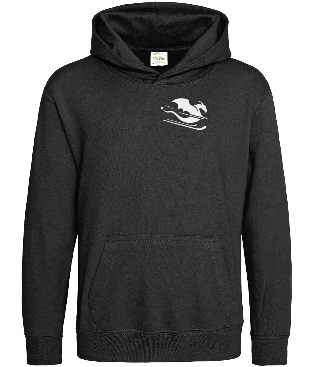 Otroški hoodie - črn z belim zmajem - slika 3