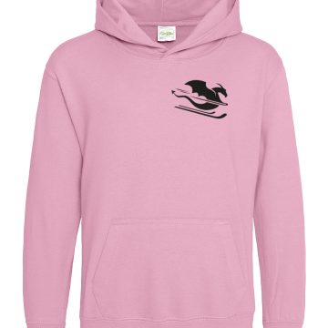 Otroški hoodie - roza s črnim zmajem