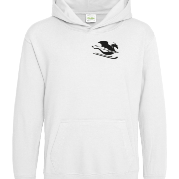 Otroški hoodie - siv s črnim zmajem