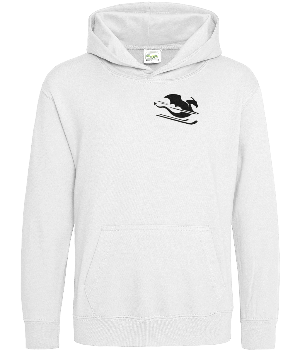 Otroški hoodie - siv s črnim zmajem