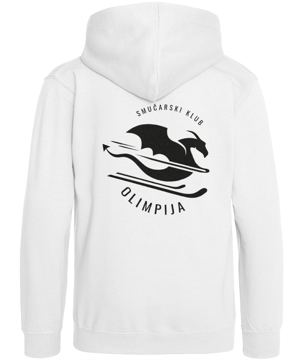 Otroški hoodie - siv s črnim zmajem - slika 2