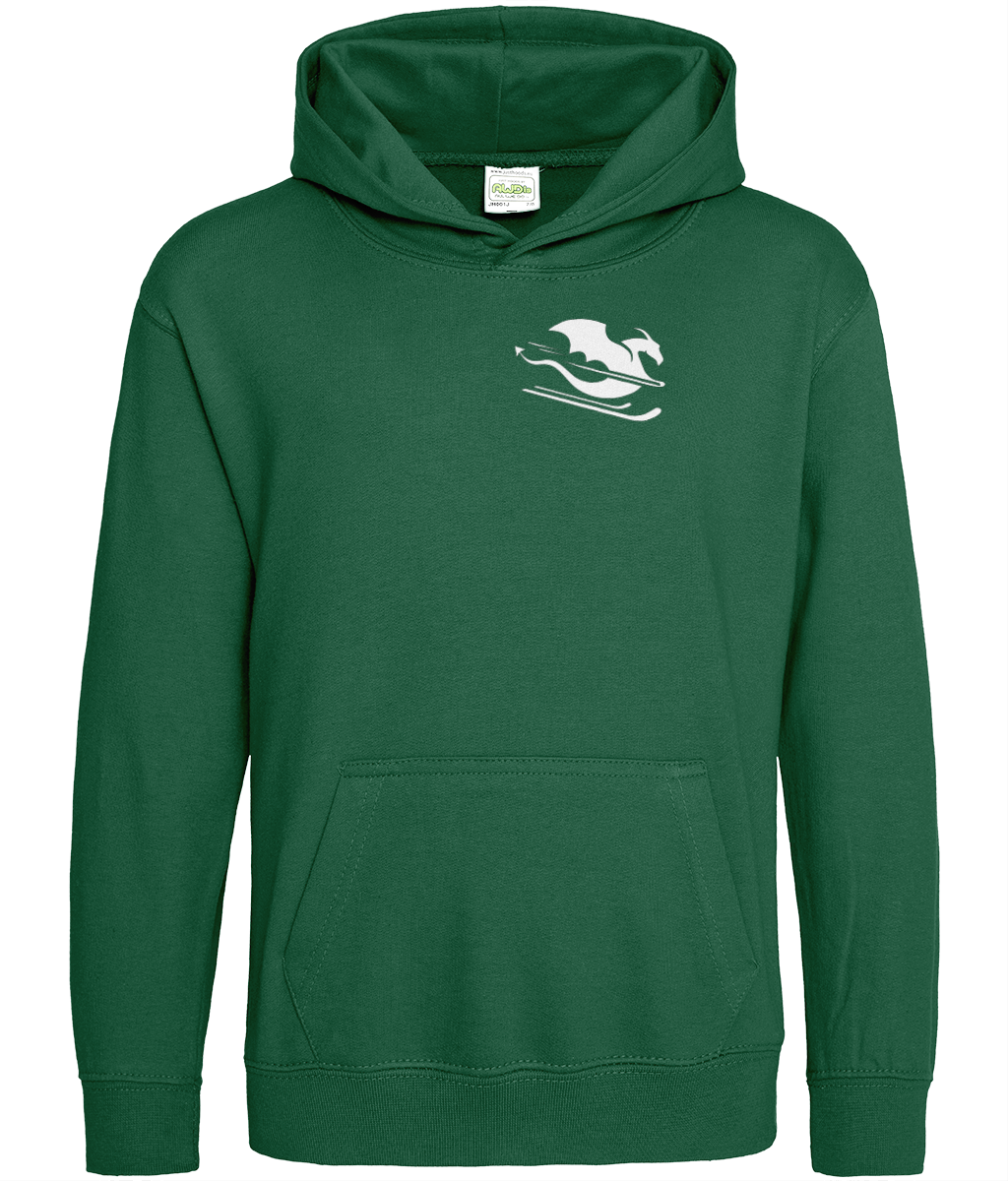 Otroški hoodie - zelen z belim zmajem - slika 3