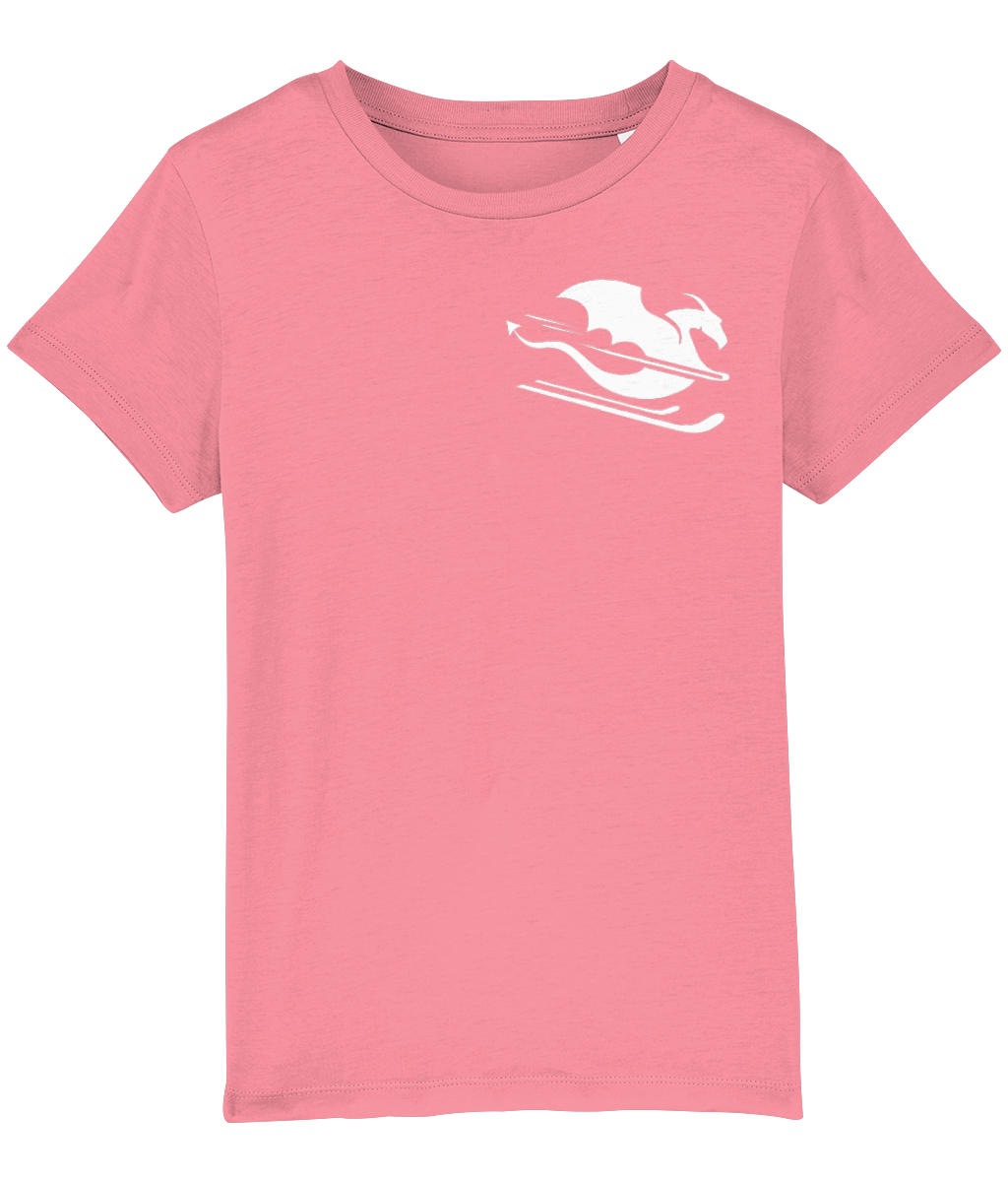 Otroška majica s kratkimi rokavi z belim zmajem