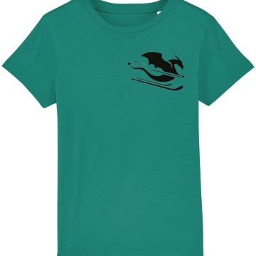 Otroška majica s kratkimi rokavi s črnim zmajem