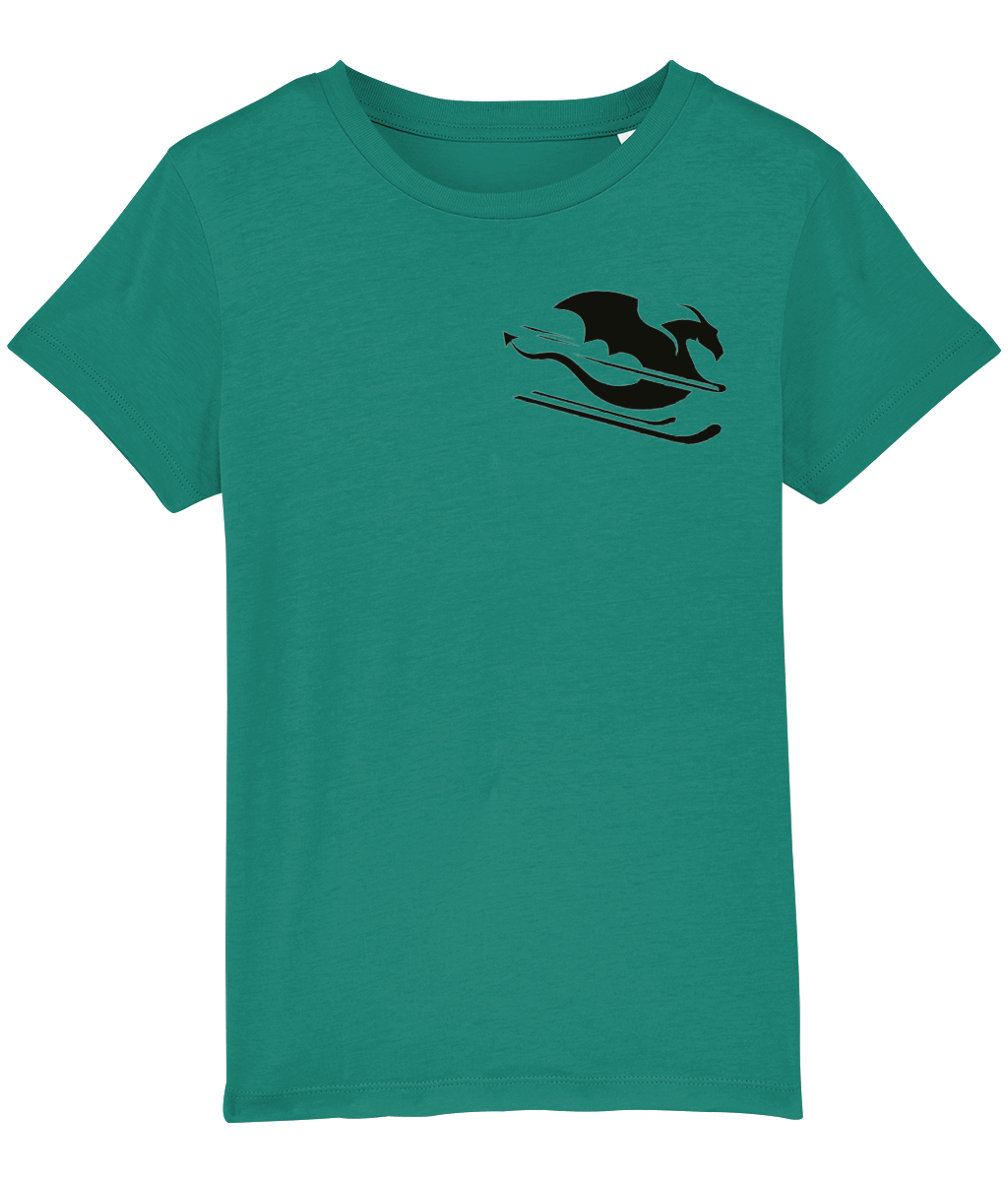 Otroška majica s kratkimi rokavi s črnim zmajem